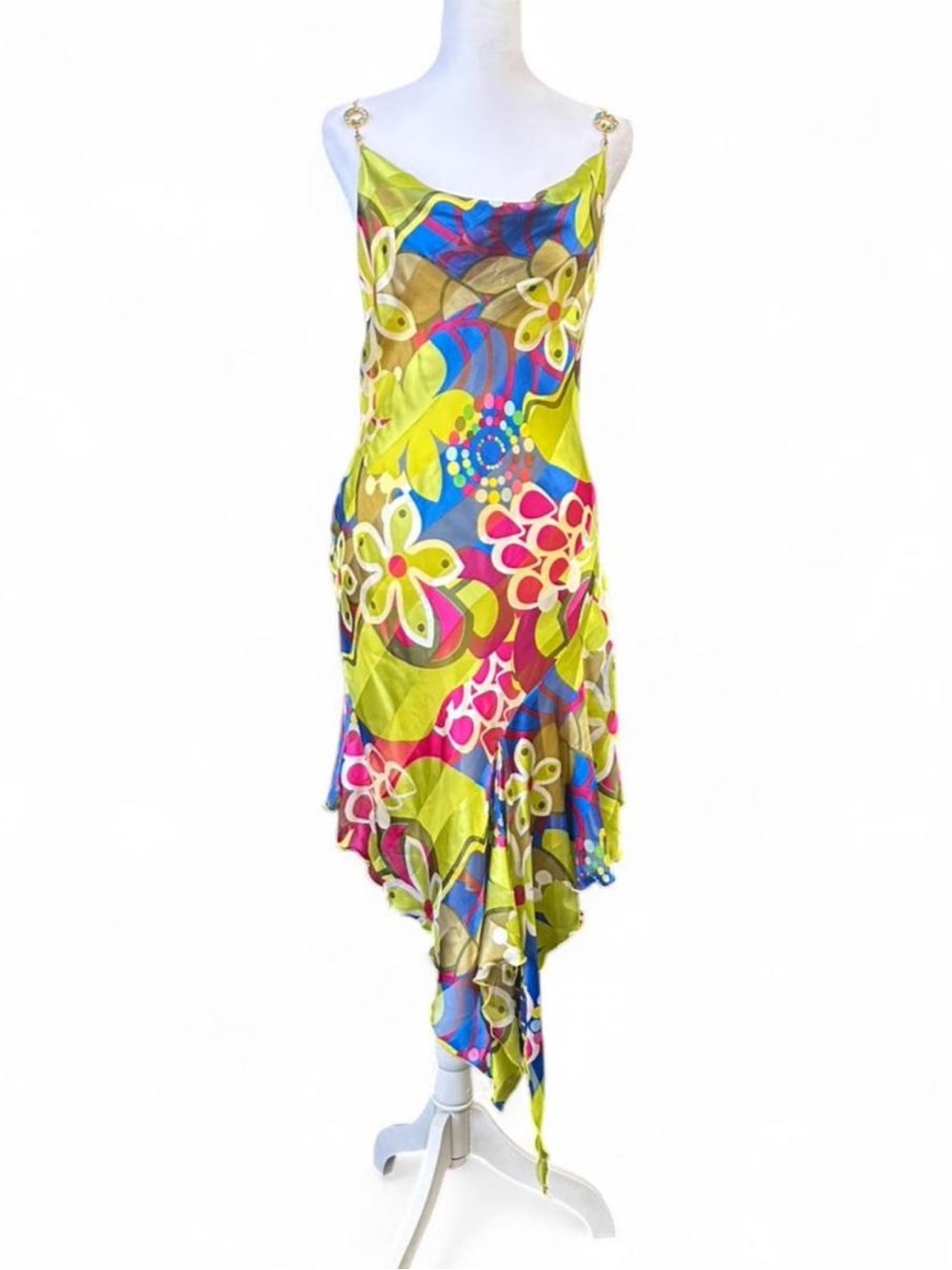 Y2K rare fairy silk asymmetrical dress